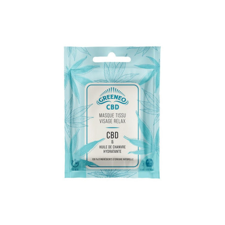 Masque Tissu  Visage Relax CBD - Greeneo